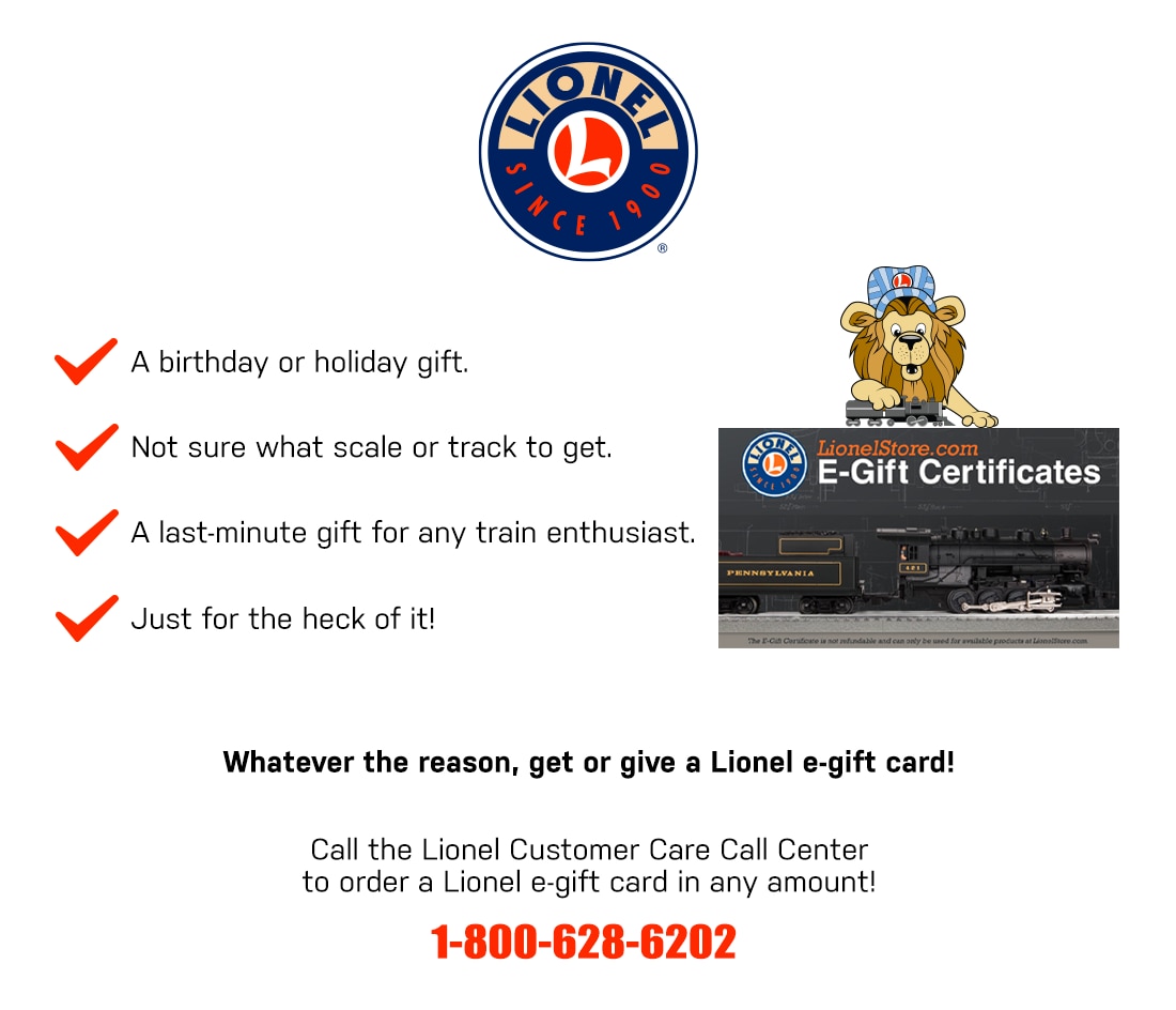 LionelStore.com Gift Cards